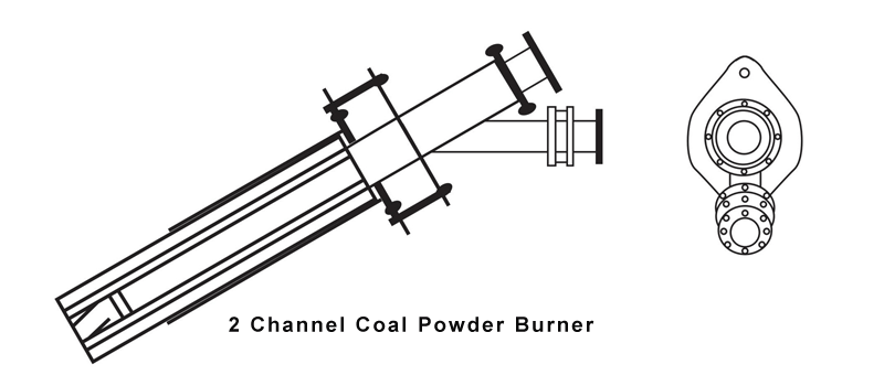 2 Channel Coal Powder Burner Design