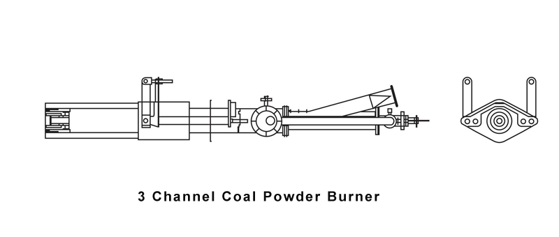 3 Channel Coal Powder Burner Design