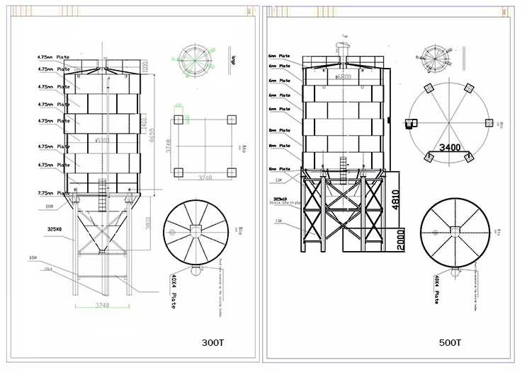 300-500 ton Steel Silo