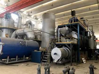 Activated carbon regeneration external heated kiln