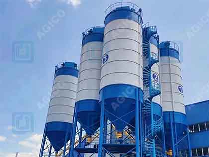 Cement Silo With Screw Conveyor
