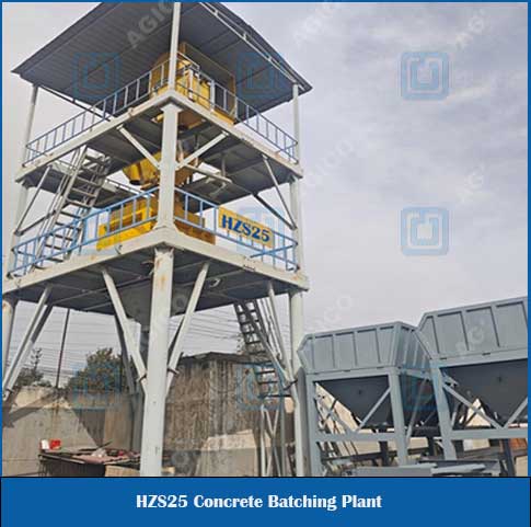 HZS25 Concrete Batching Plant Project