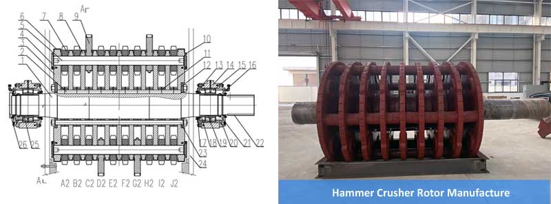 Hammer Crusher Rotor Manufacture
