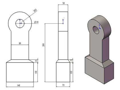 Crusher Hammer Head Drawing 